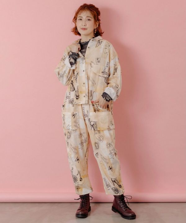 法式暈染短版襯衫 