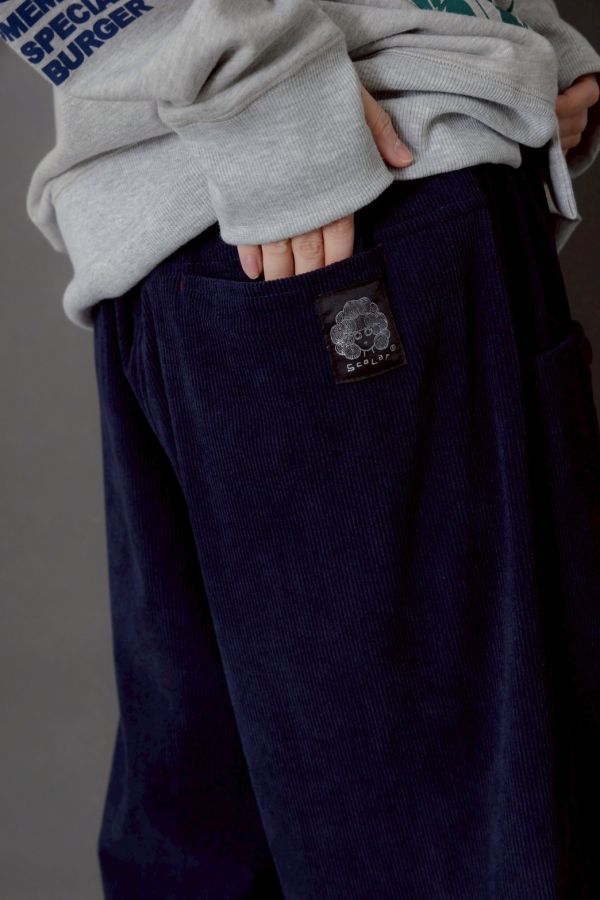 燈芯絨口袋工作褲 