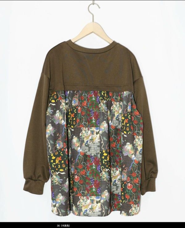 聚寶盆異彩拼接不規則上衣 