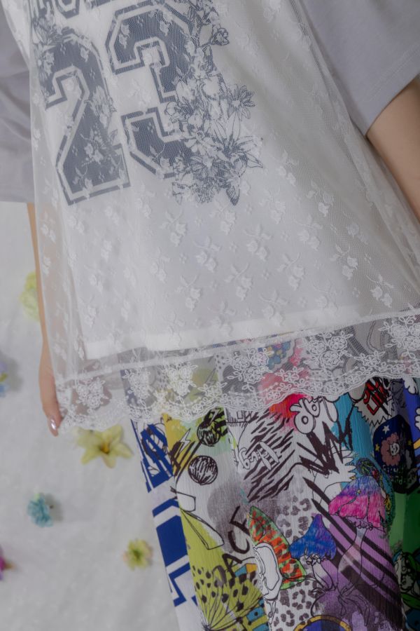 喬丹23蕾絲雙層上衣 