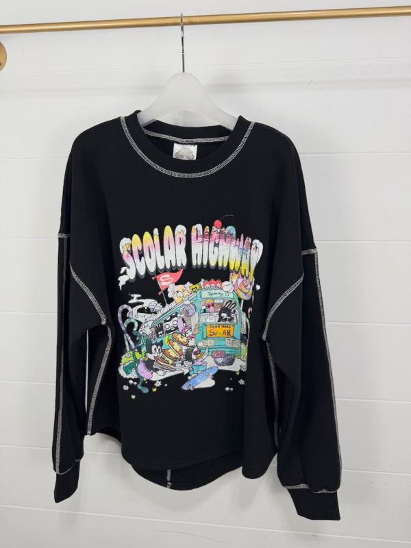 SCOLAR甜心公路內刷毛上衣 