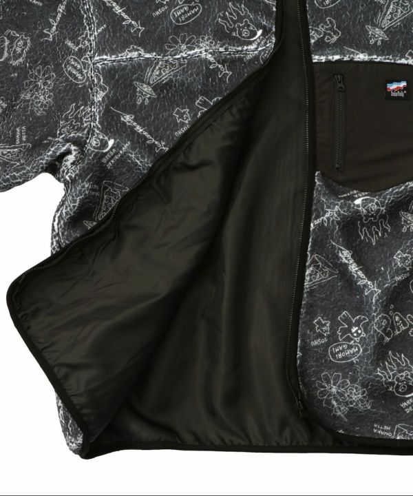 滿版塗鴉泰迪毛外套 