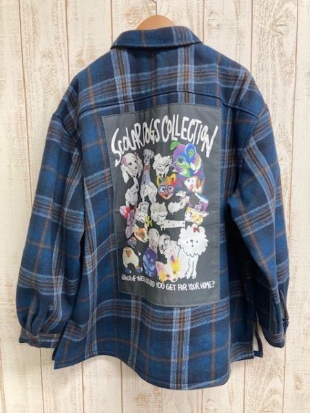 狗狗拼接襯衫外套 