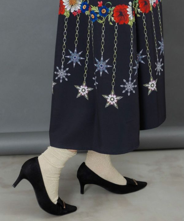 星星墜鍊長版洋裝 