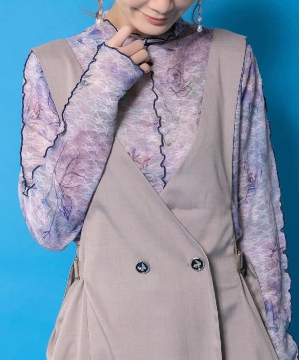 蕾絲暈染花朵內搭衣 