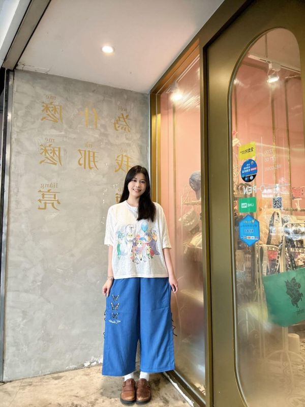 is scolar蝴蝶側邊綁繩休閒褲 