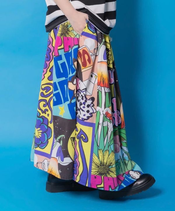 美式塗鴉口袋裙 