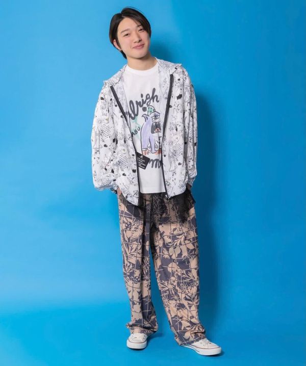 外空宇宙塗鴉連帽外套 