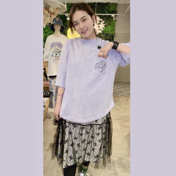 細肩帶拼紗背心 