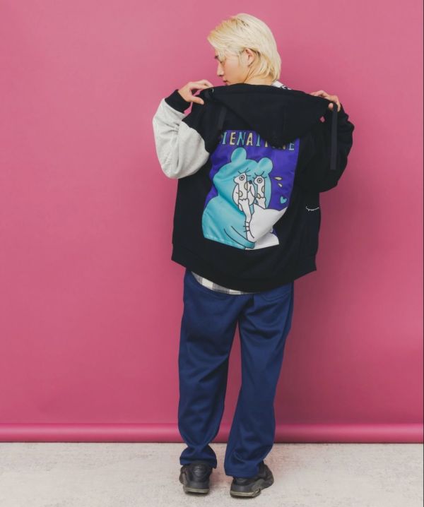 花園鰻眼淚造型連帽外套 