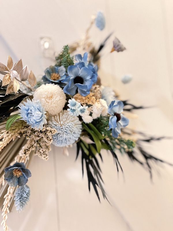 好事成雙 _新年注連繩 (小) 注連繩,  不凋花, 乾燥花, 索拉花, 仿真花, 永生花,永生花課程,新年花禮, chinesenewyeargift, 過年居家布置, 過年花禮, 乾燥花, 擬真花, 日本大地農園, 
しめなわ, Shimenawa, 新年壁掛, 新年掛飾, 喜妹娜哇 , 以斯帖花園, 過年花禮, 企業花藝課程, 企業包班花藝