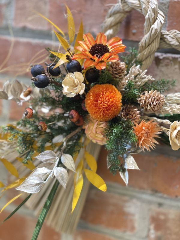 好事成雙_新年注連繩 注連繩,  不凋花, 乾燥花, 索拉花, 仿真花, 永生花,永生花課程,新年花禮, chinesenewyeargift, 過年居家布置, 過年花禮, 乾燥花, 擬真花, 日本大地農園, 
しめなわ, Shimenawa, 新年壁掛, 新年掛飾, 喜妹娜哇 , 以斯帖花園, 過年花禮, 企業花藝課程, 企業包班花藝