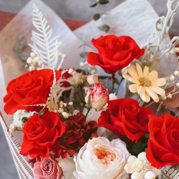 乾燥永生花束 乾燥永生捧花 , 不凋花, 乾燥花, 索拉花, 仿真花, 永生花, ,新娘捧花, 登記捧花、公證捧花、外拍道具, bride bouquet, bridal flower