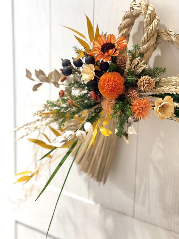 好事成雙_新年注連繩 注連繩,  不凋花, 乾燥花, 索拉花, 仿真花, 永生花,永生花課程,新年花禮, chinesenewyeargift, 過年居家布置, 過年花禮, 乾燥花, 擬真花, 日本大地農園, 
しめなわ, Shimenawa, 新年壁掛, 新年掛飾, 喜妹娜哇 , 以斯帖花園, 過年花禮, 企業花藝課程, 企業包班花藝