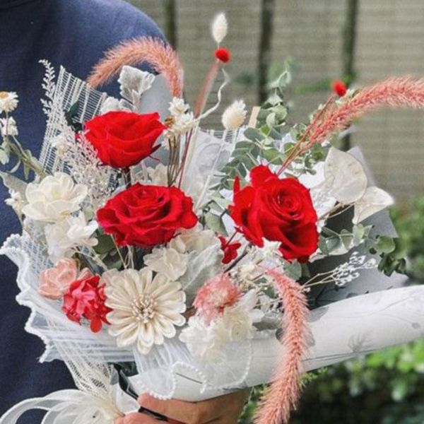 乾燥永生花束 乾燥永生捧花 , 不凋花, 乾燥花, 索拉花, 仿真花, 永生花, ,新娘捧花, 登記捧花、公證捧花、外拍道具, bride bouquet, bridal flower