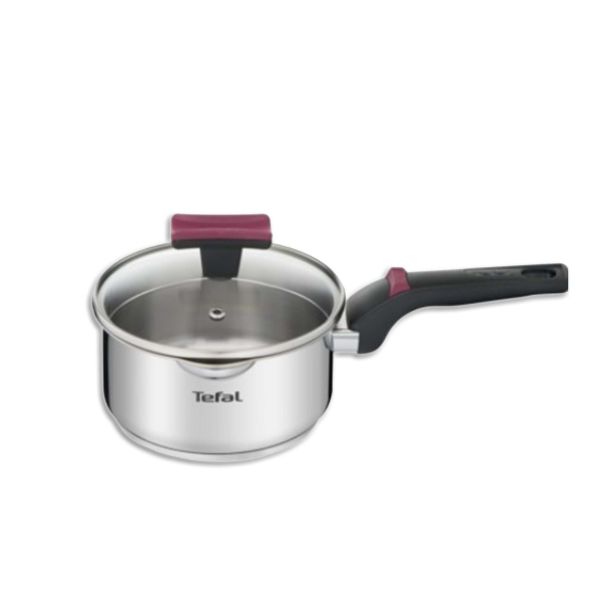 【Tefal法國特福】香頌不鏽鋼系列16CM單柄湯鍋(加蓋)-福利品 