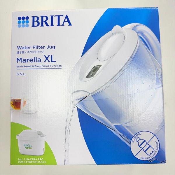 原廠公司貨【BRITA】馬利拉 濾水壺XL 3.5公升+4個濾芯 超值優惠組 / 單入組 / 濾芯組合 