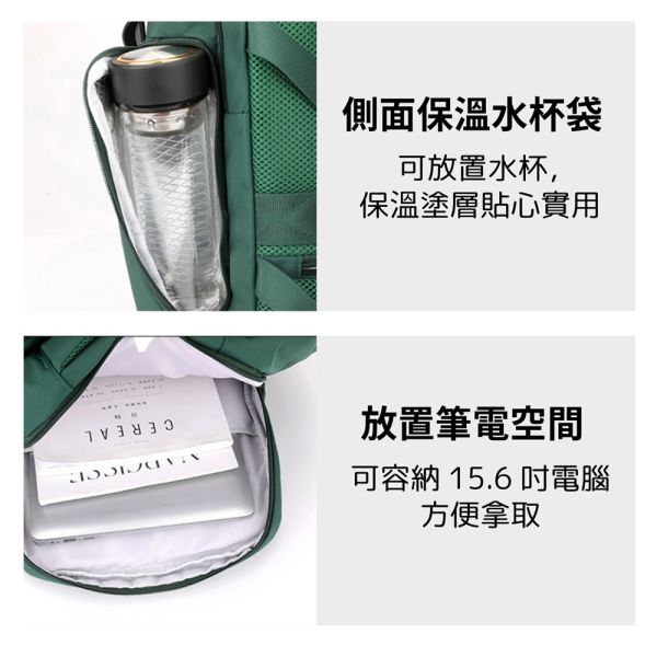 【HENRAY】多用途旅行包（隕石黑／米白色） 