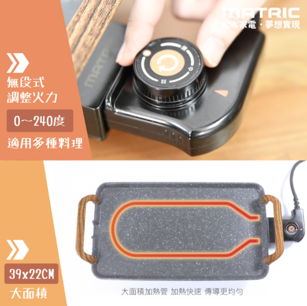 【MATRIC 松木】油切多用電烤盤 