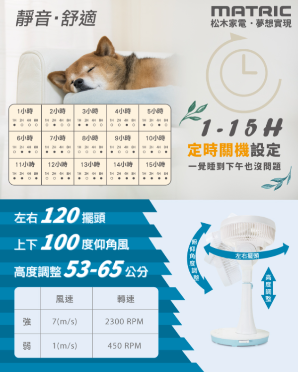【松木家電】9吋渦輪雙向氣流循環扇(微電腦遙控) 