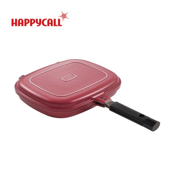 【韓國HAPPYCALL】石墨烯鈦雙面鍋(標準-紅) 