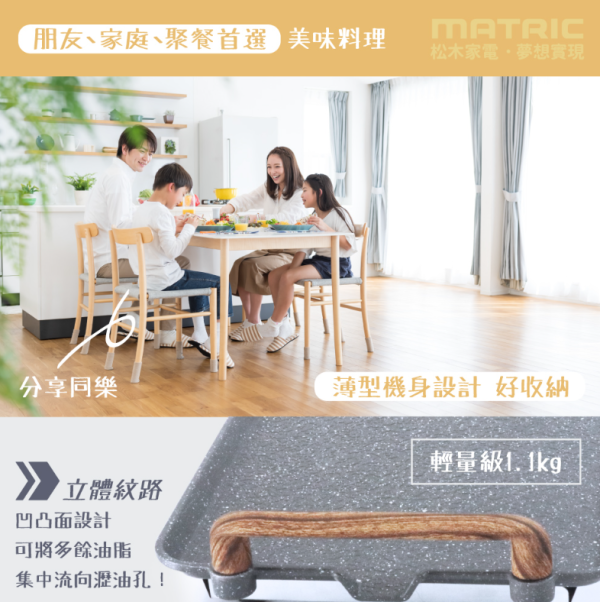 【MATRIC 松木】油切多用電烤盤 