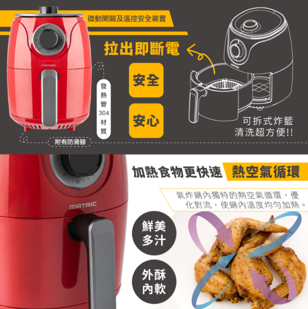 【松木家電】健康時尚氣炸鍋 