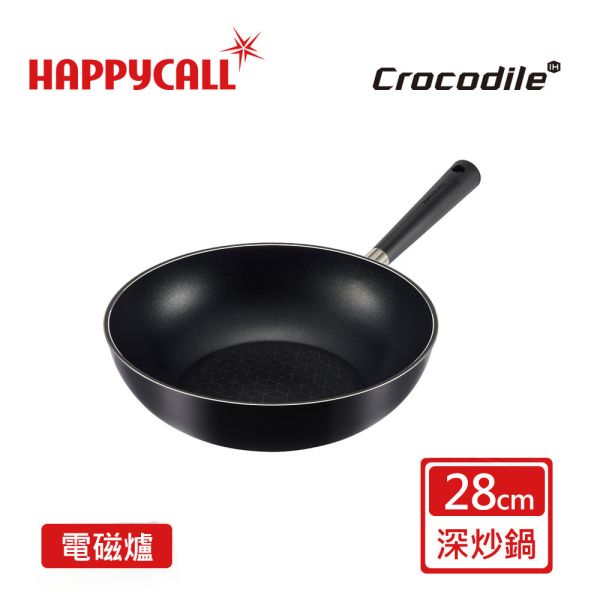 ＊芋圓團購＊【韓國HAPPYCALL】石墨烯IH瞬熱極致鈦不沾28cm黑把炒鍋 