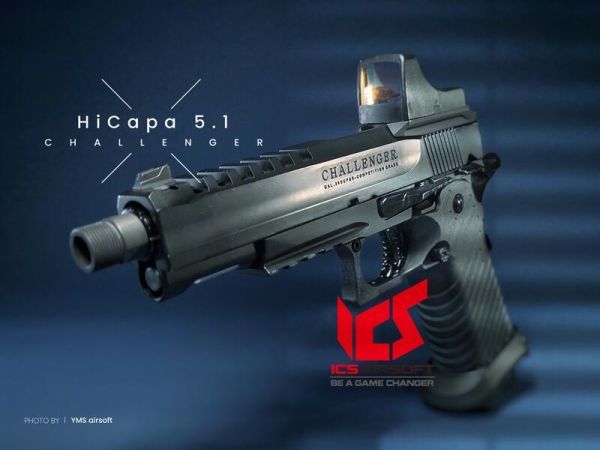 ICS Challenger/挑戰者 Hi-Capa 5.1 GBB/瓦斯手槍 ICS Airsoft, ICS AEG, ICS 空氣軟槍, AEG 電動槍, 分離式 Gearbox, ICS M4