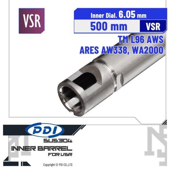 PDI Stainless Steel VSR 6.05 mm Inner Barrel (500 mm) PDI,Stainless Steel,VSR,6.05 mm,Inner Barrel,500 mm