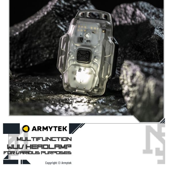 Armytek Crystal Grey WUV Headlamp Armytek,Crystal Grey,WUV,Headlamp