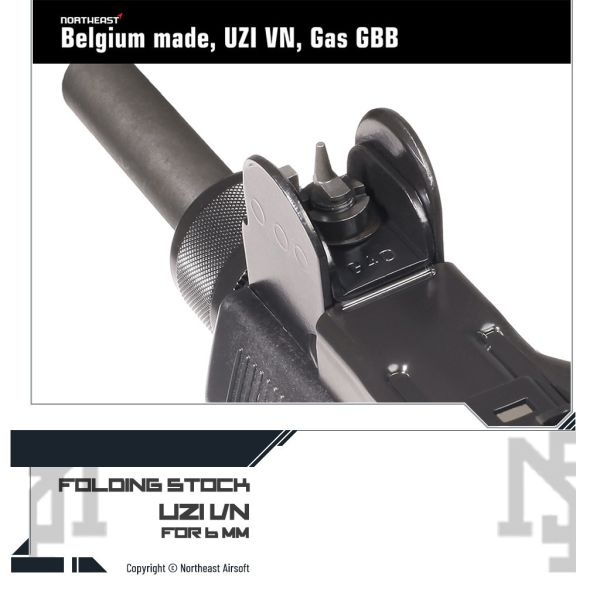 Northeast Belgium "UZI VN" GBB SMG (Folding Stock ver.) Northeast,IMI,UZI VN,GBB,SMG,Folding Stock,Belgium,FN