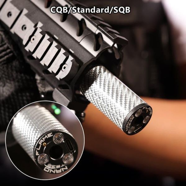 T238 新版 Nano Flame 發光器 鋁合金上下蓋不滑牙 碳纖維包覆 適合塞滅音管使用 T238 Nano Flame 發光器