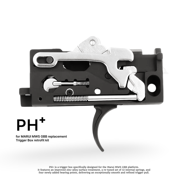 PH⁺ MARUI MWS規格 扳機盒總成 YMS PH+ MWS, MARUI MWS 扳機盒總成, GBB 瓦斯槍 升級套件, Tokyo Marui MWS parts, 扳機彈簧 強化, GBB upgrade parts, MWS 瓦斯槍 配件, PH+ GBB parts, Airsoft GBB upgrades