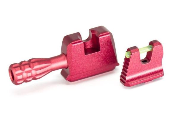 TTI TP22 增高準星照門 + 滑套拉柄 MARUI/馬牌/G18 TTI Combat Style, Hi-Capa 滑套 升級, GBB 外觀 改裝, 競技 風格 配件, Airsoft CNC parts