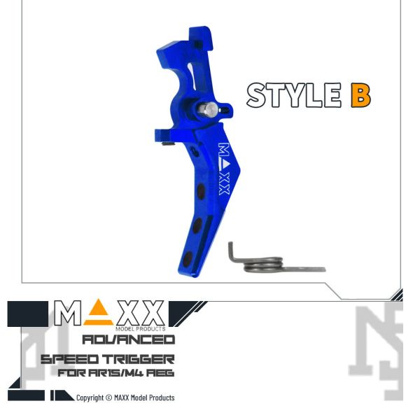 MAXX AEG Style B Advanced Speed Trigger (Blue) MAXX,AEG,Style B,Advanced,Speed Trigger,Blue,MX-TRG002SBU