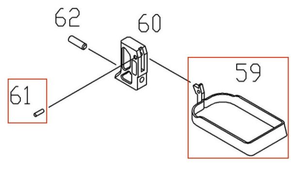 KJWORKS KP-19 原廠零件 #59 #61 KJWORKS KP-19 原廠零件,YMS