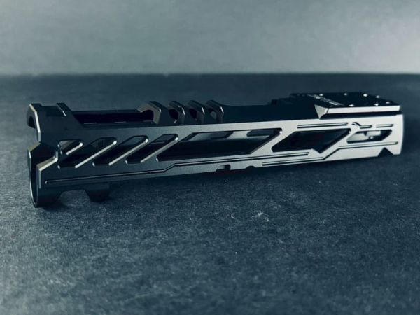 Dr.Black Hi-capaTYPE-Y-MOS 4.3 CNC輕量化鋁合金紅點座滑套 DR.BLACK 4.3 Type-Y, Hi-Capa 4.3 CNC 滑套, Hi-Capa 改裝, Hi-Capa 4.3 Type Y Slide, Airsoft Hi-Capa 滑套