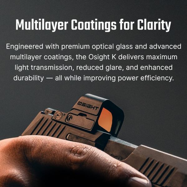 Olight OSIGHT K 6 MOA 內紅點瞄準鏡 Osight K, 紅點瞄具, RMSc Footprint, 6 MOA, Olight, RMR紅點, 手槍紅點, GBB紅點, IPSC瞄具, YMS