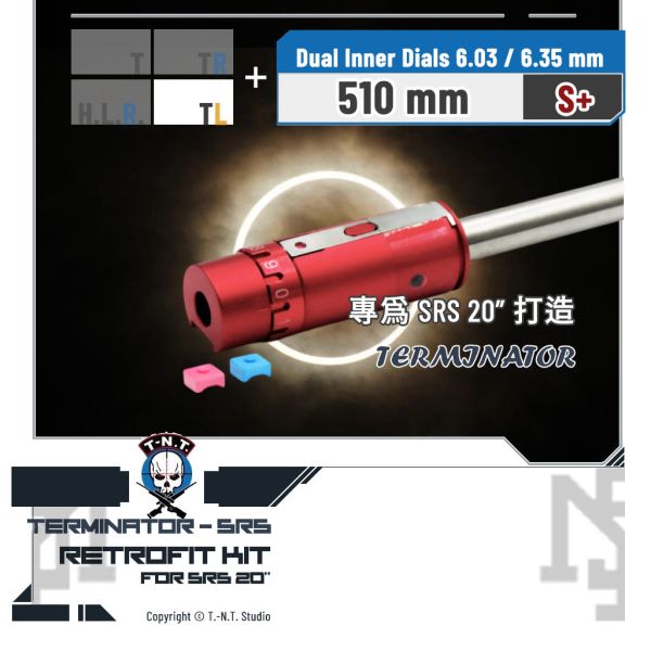 T-N.T. "TERMINATOR" SRS 20" [S+] Retrofit Kit (510 mm) T-N.T.,TERMINATOR,SRS 20",SRS,S+,Retrfit Kit,510 mm,TL-HOP,YMS AIRSOFT,YMS,AIRSOFT,YAMASHUN,TAIWAN AIRSOFT,AIRSOFT TAIWAN,亞瑪順,生存遊戲