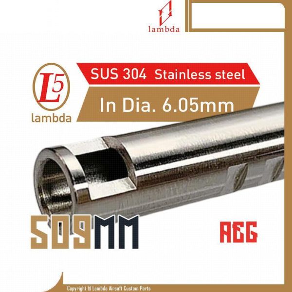 Lambda Stainless Steel AEG Lambda05/6.05mm Inner Barrel (430mm) Lambda,拉姆達,µm,micromemter,Stainless Steel,AEG,Inner Barrel,6.05mm,430mm,YMS AIRSOFT,YMS,AIRSOFT,YAMASHUN,TAIWAN AIRSOFT,AIRSOFT TAIWAN,亞瑪順,生存遊戲