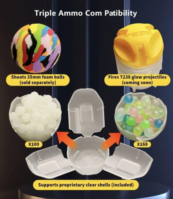 T238 "MATRIX" 榴彈用BB/水彈一次性彈包 10顆裝 T238 MATRIX, T238 電子扳機, AEG MOSFET, Airsoft 電子控制, AEG 電控 升級, T238 MOSFET