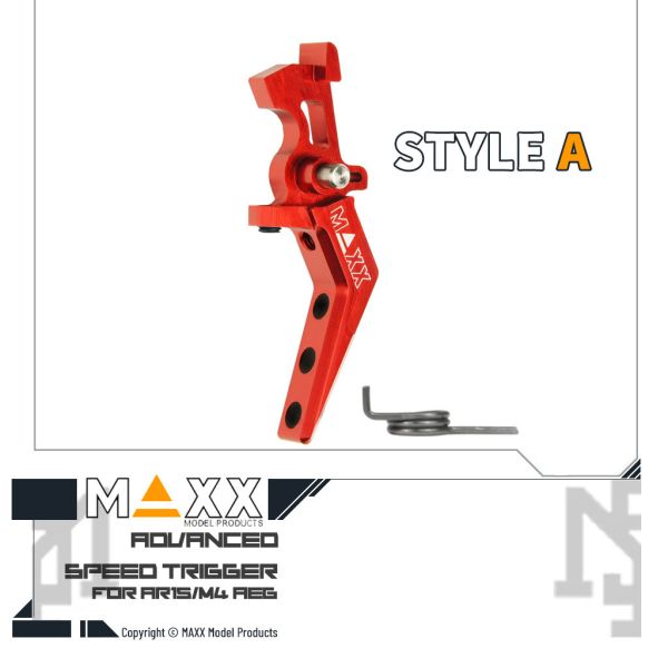 MAXX AEG Style A Advanced Speed Trigger (Red) MAXX,AEG,Style A,Advanced,Speed Trigger,Red,MX-TRG002SAR