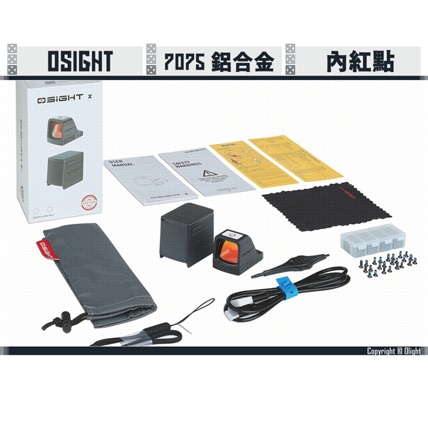 OLIGHT Osight X Red Dot 3 MOA (Magnetic Charging Cover included) OLIGHT,Osight S,3 MOA,Green Light ,Magnetic Charging Cover,YMS AIRSOFT,YMS,AIRSOFT,YAMASHUN,TAIWAN AIRSOFT,AIRSOFT TAIWAN,亞瑪順,生存遊戲