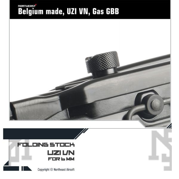 Northeast Belgium "UZI VN" GBB SMG (Folding Stock ver.) Northeast,IMI,UZI VN,GBB,SMG,Folding Stock,Belgium,FN
