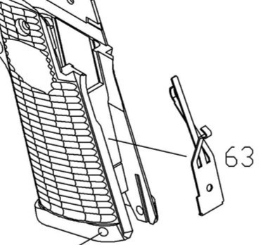 KJWORKS KP-19 原廠零件 #63 三叉簧 KJWORKS KP-19 原廠零件,YMS