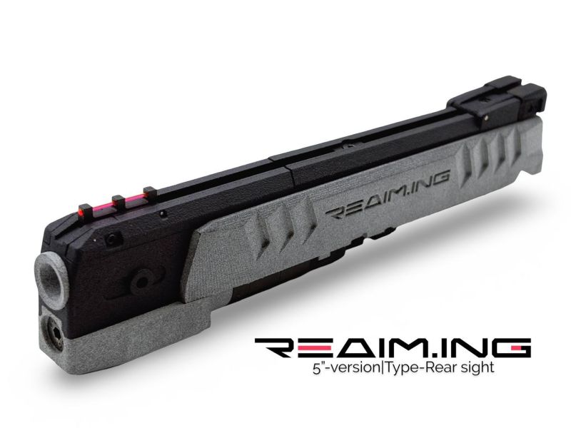 莫比烏斯 5 吋 3D列印 Hi Capa上槍身套件組  Hi Capa, 上槍身, 滑套套件, 3D列印滑套, TDC Hop, IPSC, 氣槍改裝, 競技手槍, MÖBIUS, YMS