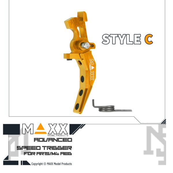 MAXX AEG Style C Advanced Speed Trigger (Gold) MAXX,AEG,Style C,Advanced,Speed Trigger,Gold,MX-TRG002SCG