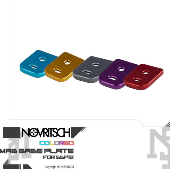 NOVRITSCH SSP18 Custom Colour Mag Base Plate (Blue/Gold/Grey/Purple/Red) NOVRITSCH,SSP18,Custom,Mag Base Plate,Blue,Gold,Grey,Purple,Red,YMS AIRSOFT,YMS,AIRSOFT,YAMASHUN,TAIWAN AIRSOFT,AIRSOFT TAIWAN,亞瑪順,生存遊戲
