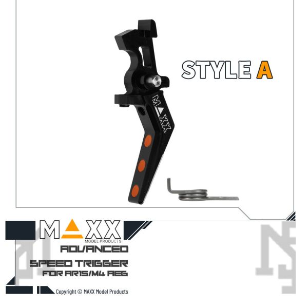 MAXX AEG Style A Advanced Speed Trigger (Black) MAXX,AEG,Style A,Advanced,Speed Trigger,Black,MX-TRG002SAB